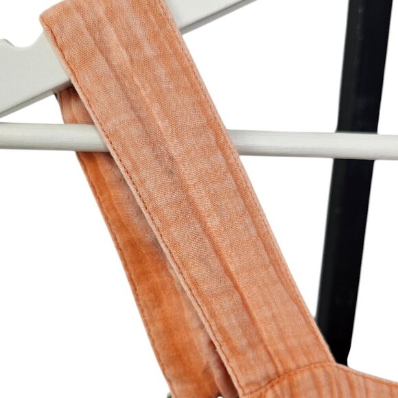 Anthropologie Pilcro Gauze Micro Overalls, Orange, Romper, Jumpsuit, Size 14 - Picture 7 of 14